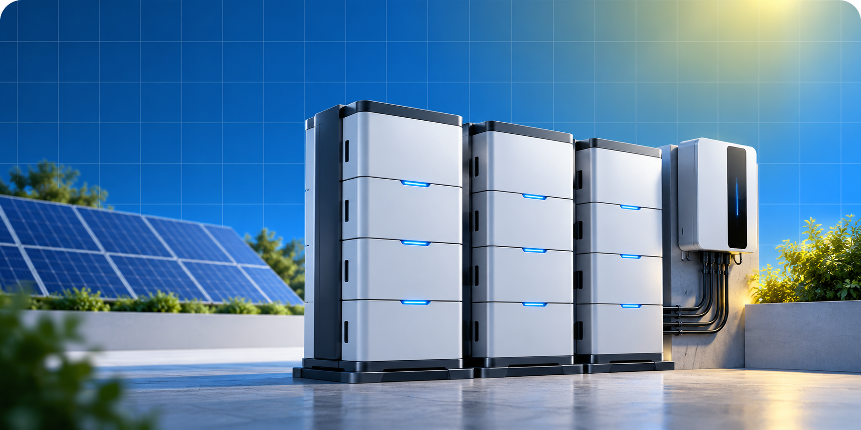 Banco de baterias para sistema de energia solar