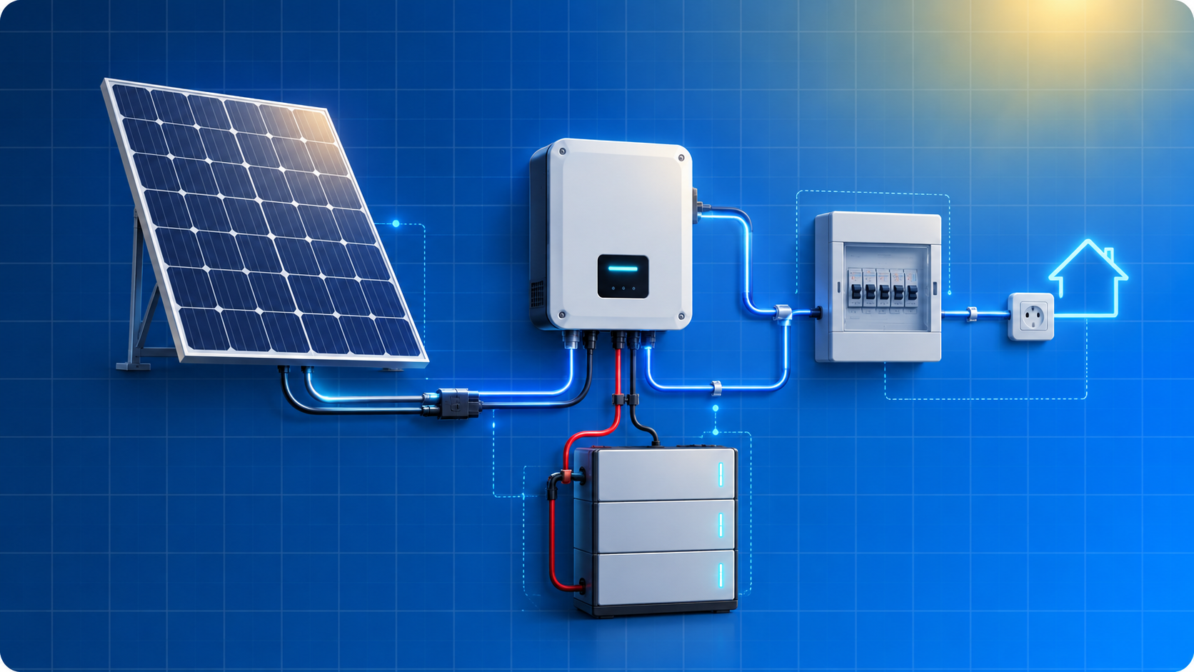 Ligações e configurações entre os componentes de um sistema solar